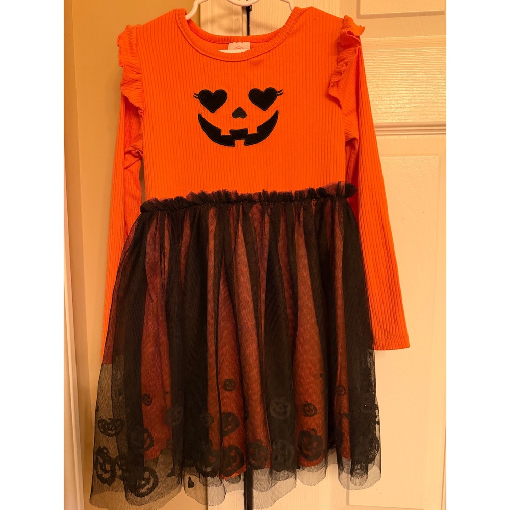Girl pumpkin Halloween dress wonder nation 5T